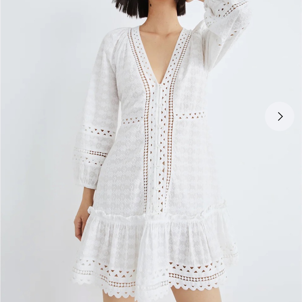 Veronica Beard Daeja Lace Dress in White